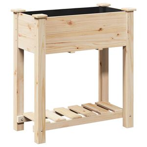 vidaXL Garden Planter Beige 71 x 37 x 76.5 cm Solid Fir Wood