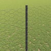 vidaXL Fence with Post Grey 1.4 x 100 m Steel and PVC