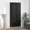 vidaXL Highboard with Drawer 2 pcs Black Oak Engineered Wood