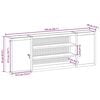 vidaXL Tool Cabinet with Shelf with Lock Red and Grey 150 x 20 x 55 cm