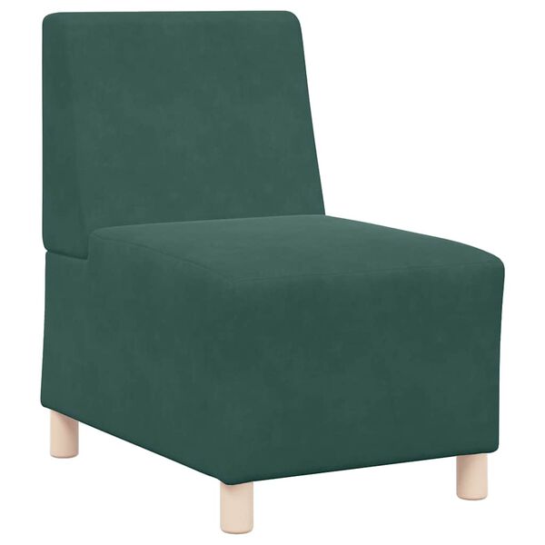 vidaXL Modular Sofa Unit Armless 3 pcs Dark Green 55 x 74 x 82 cm