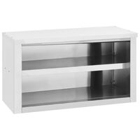 vidaXL Kitchen Wall Cabinet 90x40x50 cm Stainless Steel