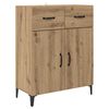 vidaXL Highboard Artisan Oak 69.5 x 34 x 180 cm Engineered Wood