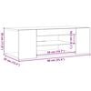 vidaXL TV Cabinet with LED Lights Old Wood 90x39x30 cm Engineered Wood