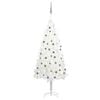 vidaXL Artificial Pre-lit Christmas Tree with Ball Set White 180 cm