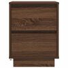vidaXL Bedside Cabinets with LED Lights&nbsp;2 pcs Brown Oak 38x34x50 cm