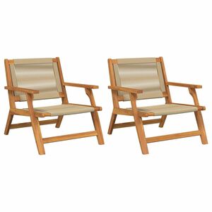 vidaXL Garden Furniture 2 pcs Beige 78 x 67 x 73cm Solid Acacia wood