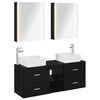 vidaXL Bathroom Furniture Set 5 pcs Black Oak