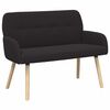 vidaXL 2 Seater Sofa with Solid Wood Legs Black Boucl&eacute;