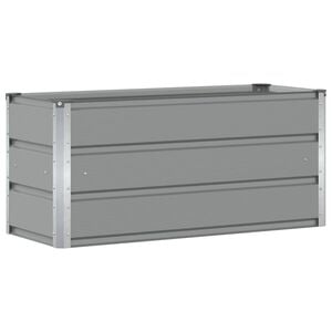 vidaXL Planter Light Grey 100 x 40 x 45 cm Steel
