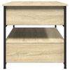 vidaXL Coffee Table Sonoma Oak 70x50x50 cm Engineered Wood and Metal