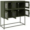 vidaXL Sideboard Olive Green 100.5x39x107 cm Cold-rolled Steel