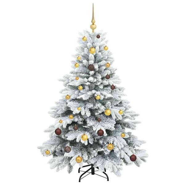 vidaXL Artificial Christmas Tree with 150 LEDs White 150 cm PE and PVC