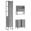vidaXL 3 Piece Bathroom Furniture Set Grey Sonoma Engineered Wood