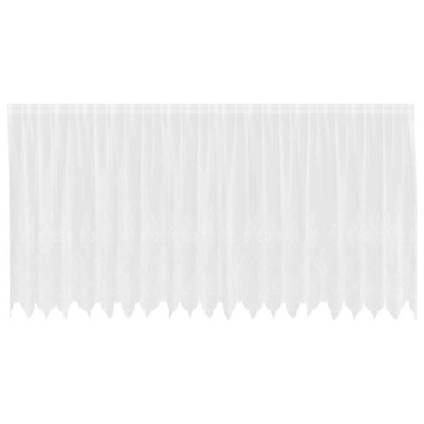 vidaXL Lace Curtain with Curtains Floral White 160 x 500 cm Polyester
