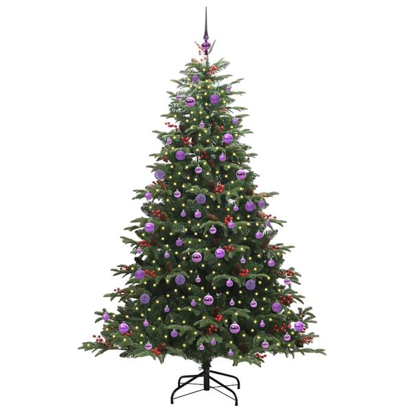 vidaXL Artificial Christmas Tree with 300 LEDs with Stand Green 210 cm