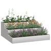 vidaXL Garden Planter Silver 90 x 90 x 35 cm Stainless Steel