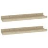 vidaXL Wall Shelves 2 pcs Sonoma Oak 40x9x3 cm
