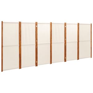 vidaXL 6-Panel Room Divider Cream White 420x180 cm