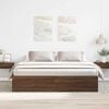 vidaXL Bed Frame without Mattress Brown Oak 200x200 cm