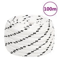 vidaXL Work Rope White 18 mm 100 m Polyester