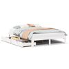 vidaXL Bed Frame with Drawers without Mattress White 150x200 cm