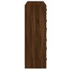 vidaXL Bookcase with Doors Brown Oak 136x37x109 cm Engineered Wood