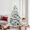 vidaXL Artificial Christmas Tree with 300 LEDs White 180 cm PE and PVC
