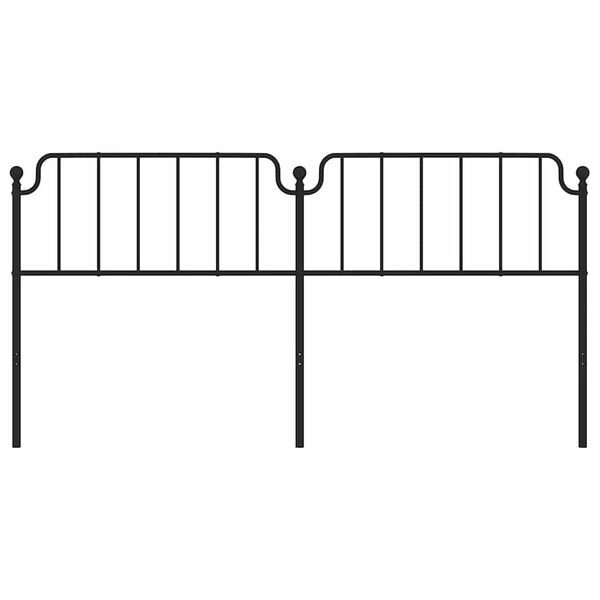 vidaXL Metal Replace Headboard Black 193 cm