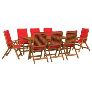 vidaXL Garden Dining Set 8-Seaters Natural Solid Acacia Wood