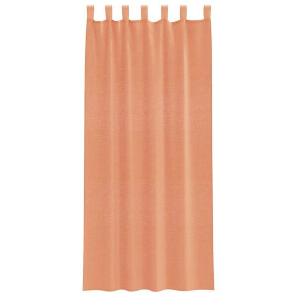 vidaXL Voile Curtains with Loops 2 pcs Terracotta 140x225 cm