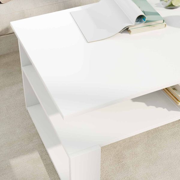 vidaXL Coffee Table White 90 x 50 x 40 cm Engineered Wood