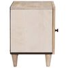 vidaXL Bedside Cabinet 2 pcs Beige 40 x 33 x 46 cm Solid Acacia wood