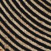 vidaXL Handmade Rug Jute with Spiral Design Black 120 cm