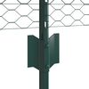vidaXL Fence with Post Green 0.8 x 50 m Steel and PVC