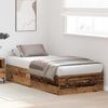 vidaXL Bed Frame with Storage Old wood 90 x 190 cm Engineered wood