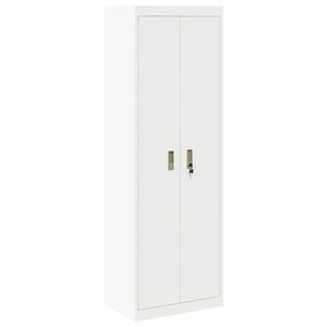 vidaXL Storage Cabinet 2 pcs White 60 x 40 x180 cm Cold-Rolled Steel