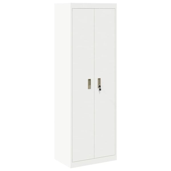 vidaXL Storage Cabinet 2 pcs White 60 x 40 x180 cm Cold-Rolled Steel