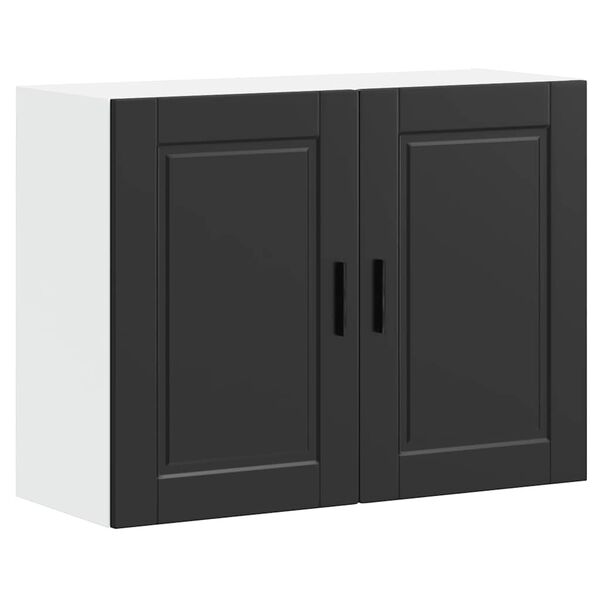 vidaXL Kitchen Wall Cabinet Porto Black Engineered Wood