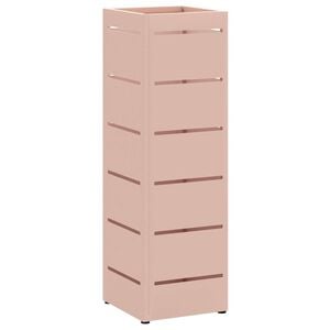 vidaXL Rain Umbrella Stand with Storage Pink 15.5 x 15.5 x 49 cm Steel