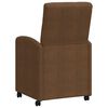 vidaXL Dining Chairs with Wheels 2 pcs Brown 57 x 67 x 98 cm