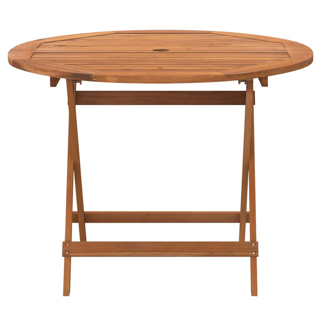 Table De Jardin Pliante Demi-Ronde En Acacia Massif - VidaXL | 78x46x75 Cm, Pour 4 Personnes, Design Gain De Place - 6