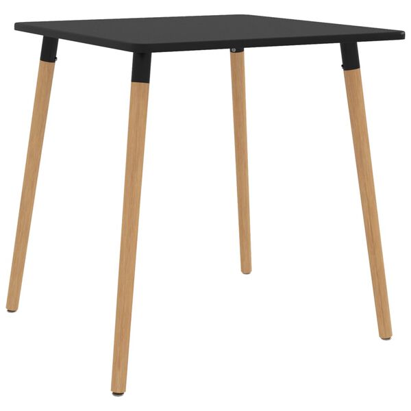 vidaXL Dining Table Black 80x80x75 cm Metal