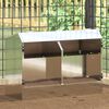 vidaXL Rabbit Feeder Silver 64.5 x 25.5 x 45.5 cm Galvanised Steel