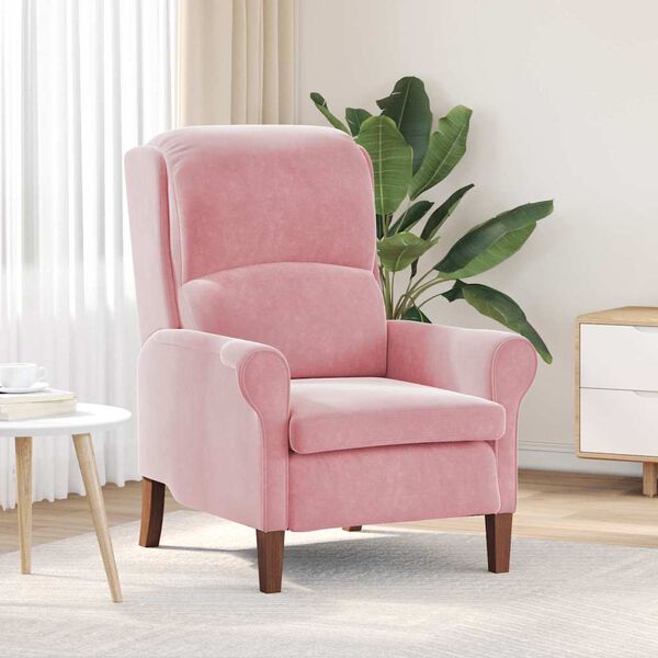 vidaXL Armchair Pink 76 x 94 x 102 cm Velvet