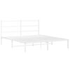 vidaXL Metal Bed Frame without Mattress with Headboard White 150x200cm