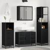 vidaXL Bathroom Furniture Set 4 pcs Black Oak Engineered Wood