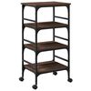 vidaXL Kitchen Trolley Brown Oak 45x35x89.5 cm Engineered Wood