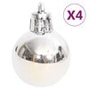 vidaXL 70 Piece Christmas Bauble Set Silver and White