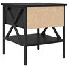 vidaXL Bedside Cabinet with Drawer Black oak 40 x 42 x 45 cm